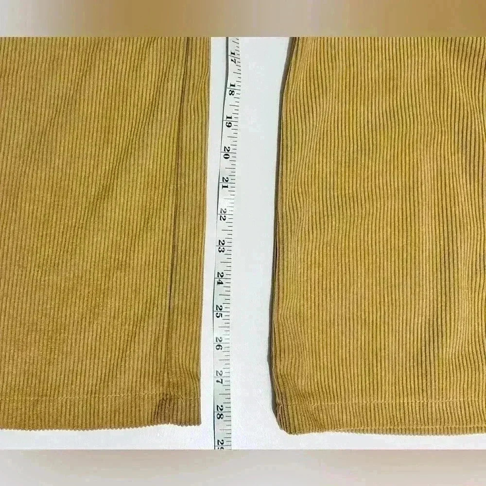 NWOT Amazon Camel corduroy hi-rise wide leg pants, Women’s Size Small - Picture 6 of 10